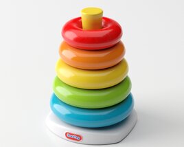 Colorful Stacking Rings Toy 3D модель