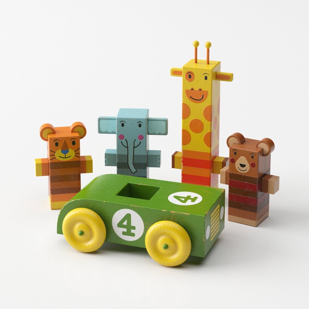 Animal Block Toys Modello 3D