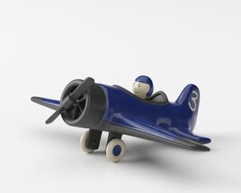 Vintage Toy Airplane Modelo 3d