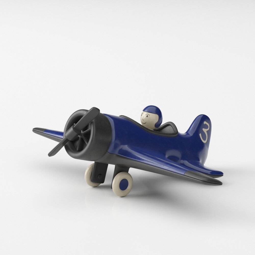 Vintage Toy Airplane Modello 3D