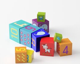 Colorful Educational Blocks 3D model