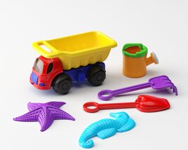 Colorful Beach Toy Set 02 3D 모델 