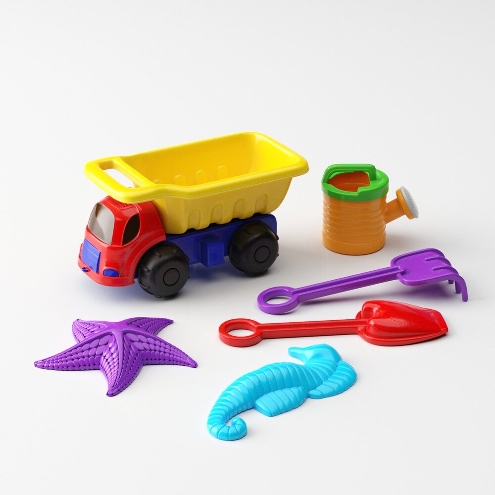 Colorful Beach Toy Set 02 3D model