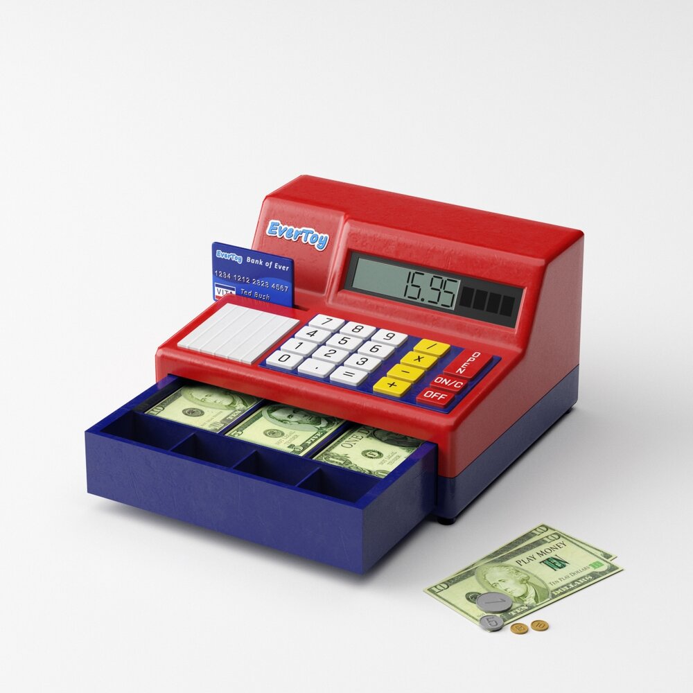 Toy Cash Register 3Dモデル