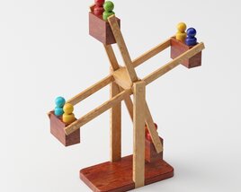 Wooden Balance Game 3D model