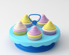 Colorful Cupcake Carrier 3D model