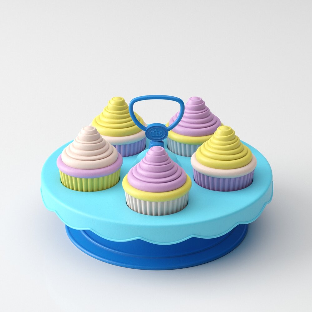 Colorful Cupcake Carrier Modelo 3d