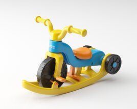 Colorful Kid's Rocking Bike 3Dモデル