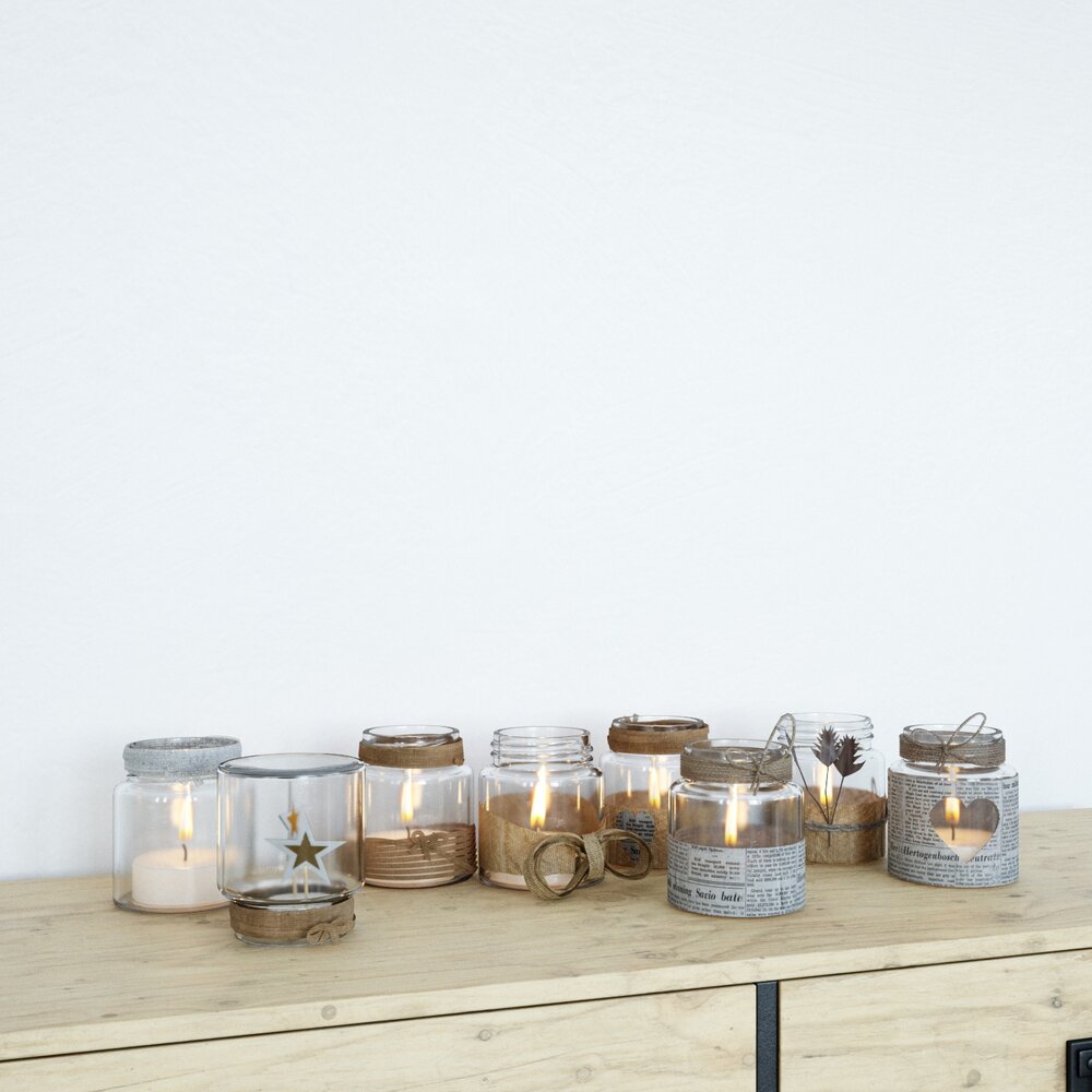 Decorative Candle Jars Modello 3D