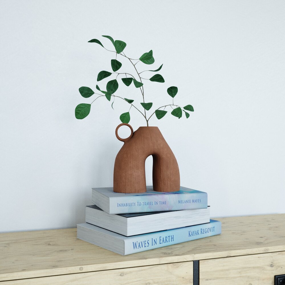 Vase with Greenery 3D model