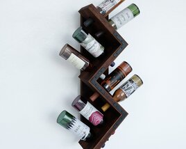 Wall-Mounted Wine Rack 3D model