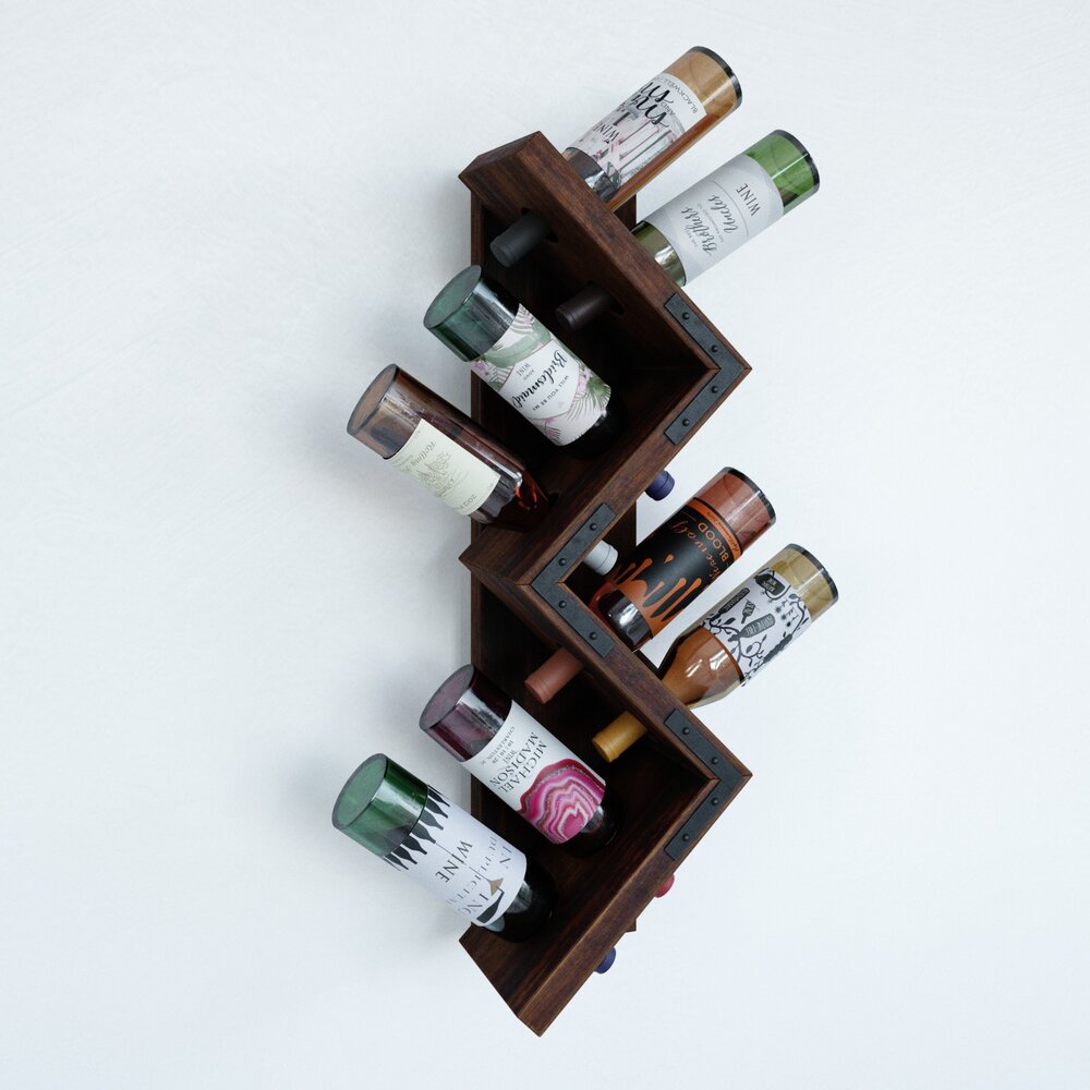 Wall-Mounted Wine Rack 3D-Modell