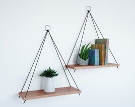 Triangular Hanging Wall Shelves Modello 3D