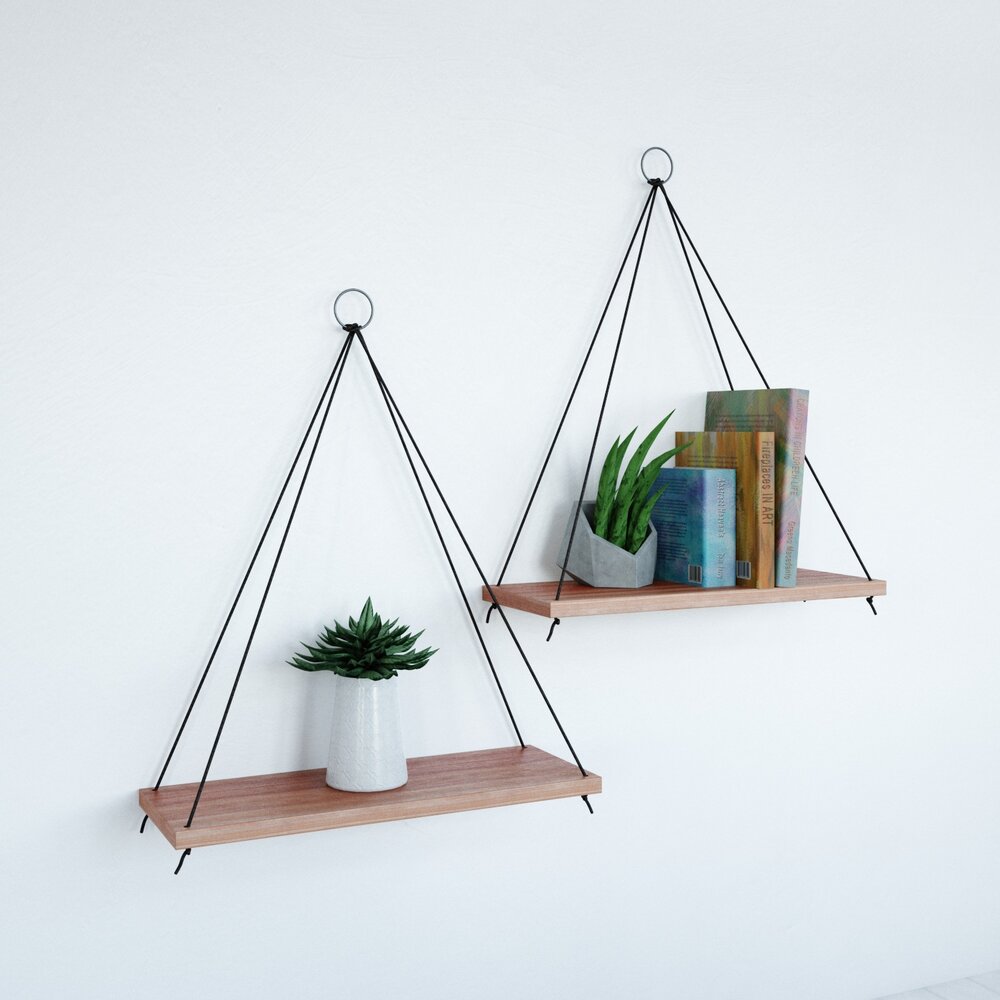 Triangular Hanging Wall Shelves 3D model