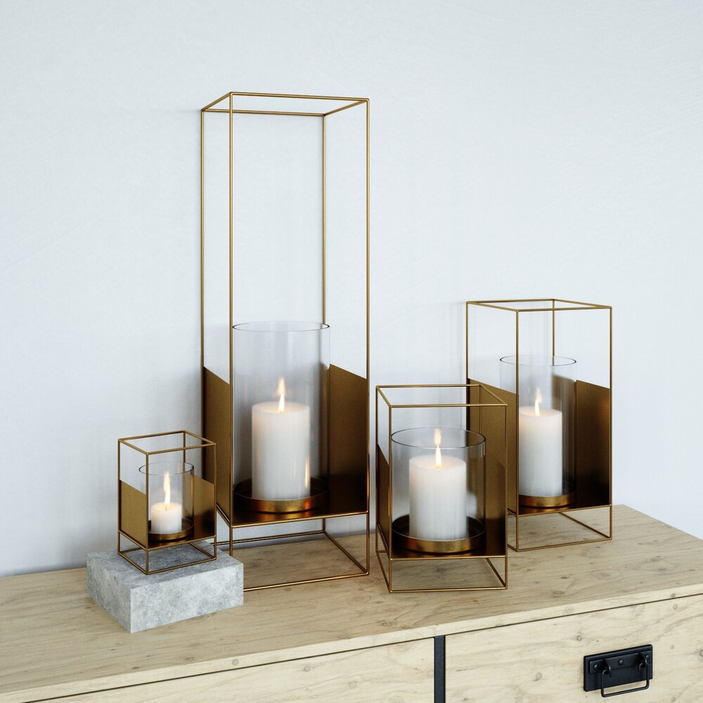 Geometric Candle Holders 3D-Modell