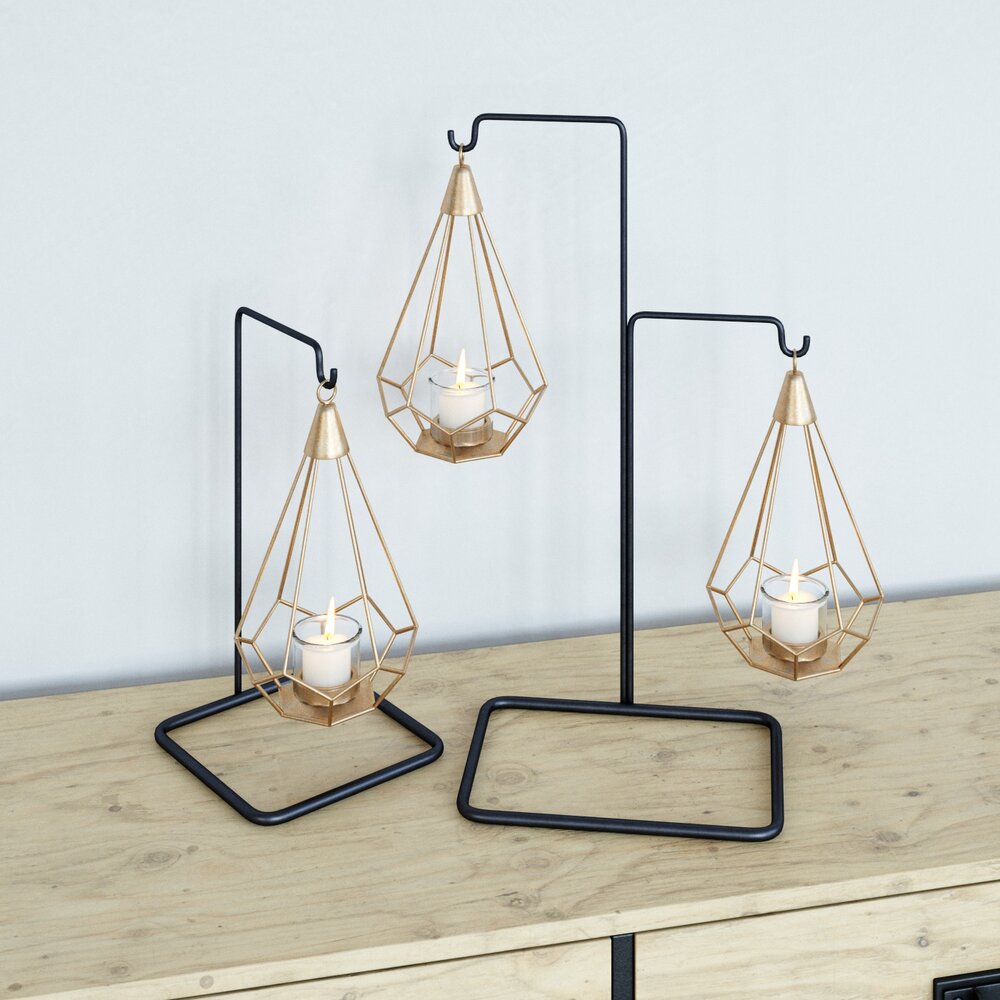 Geometric Candle Holders 02 3D model