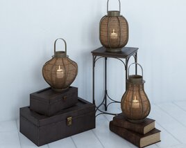 Elegant Vintage Lanterns 3D модель