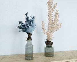 Sea-inspired Decorative Bottle Arrangement Modèle 3D