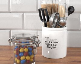 Kitchen Utensil and Candy Jar Modèle 3D