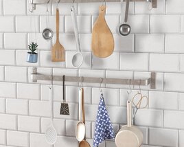 Kitchen Hanging Utensils Modello 3D