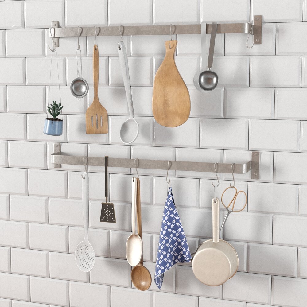 Kitchen Hanging Utensils Modello 3D