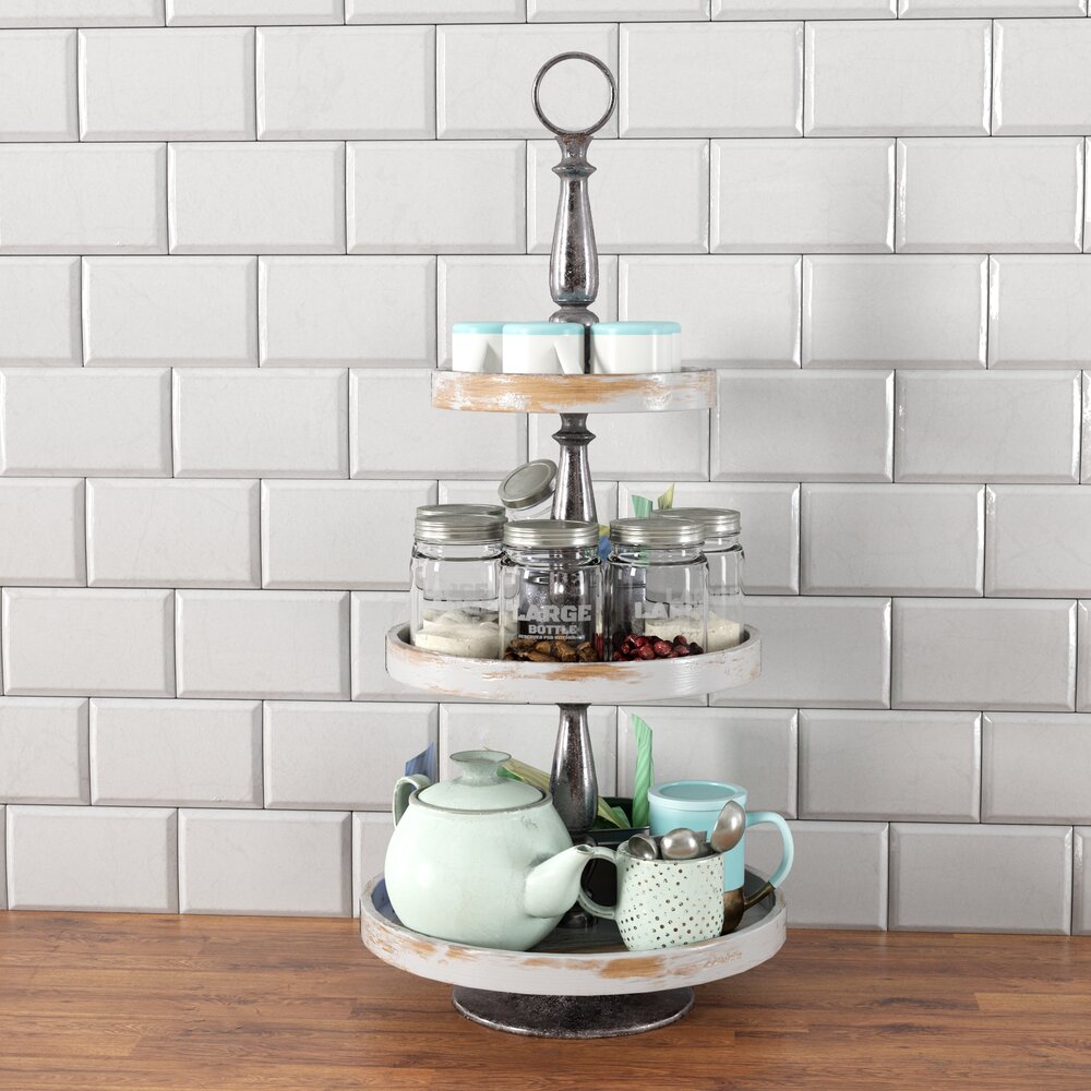 3-Tier Serving Stand Modello 3D