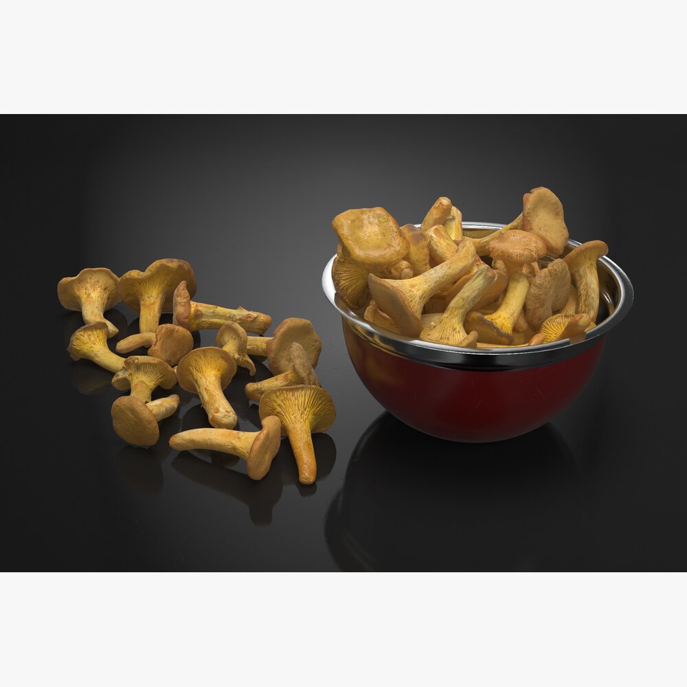 Chanterelle Mushrooms 3D 모델 