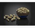 Bowl of Raw Peanuts 3d model