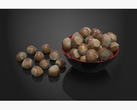 Bowl of Hazelnuts 3D model