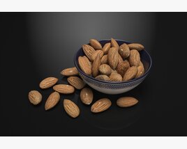 Bowl of Almonds Modello 3D
