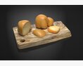 Artisan Cheese Selection on Wooden Board 02 3Dモデル