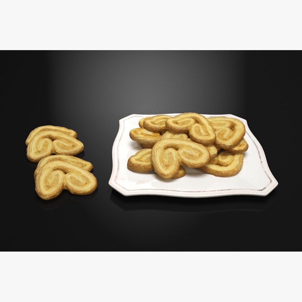 Butter Cookies Display 3D 모델 