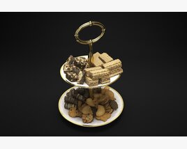 Two-Tier Dessert Stand 3D model