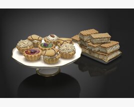 Assorted Pastries Platter 3D модель