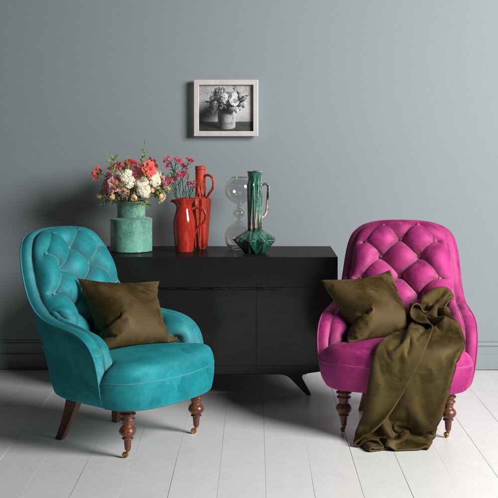 Living Room Set 48 3D-Modell