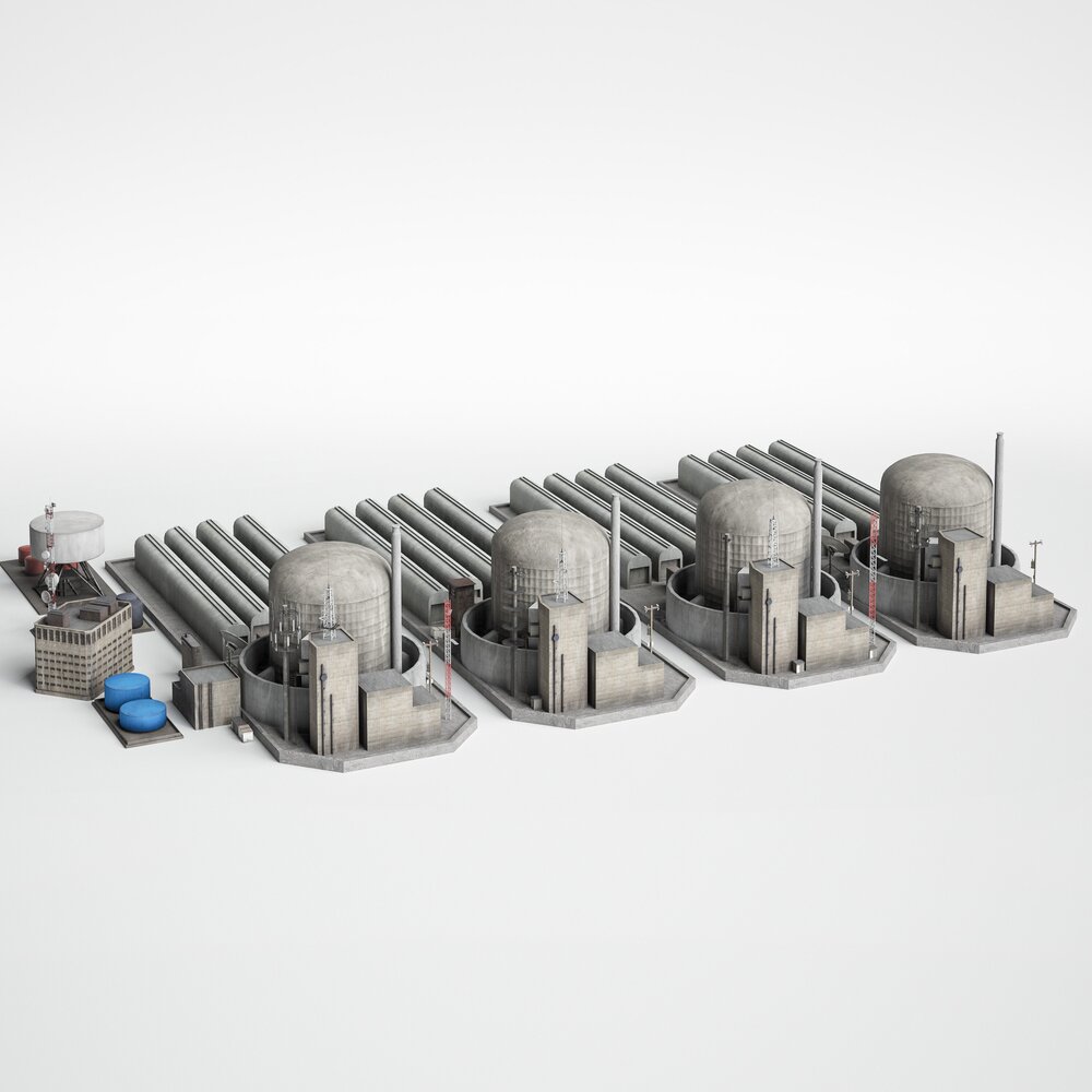 Power Station 3D 모델 