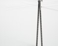 Utility Pole and Cables 3d model