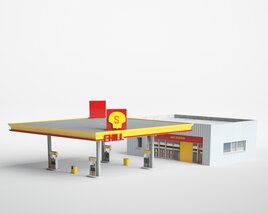 Gas Station Modèle 3D
