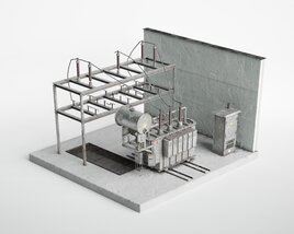 Electrical Power Transformer 3D 모델 