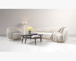 Modern Living Room Furniture Set 06 Modello 3D