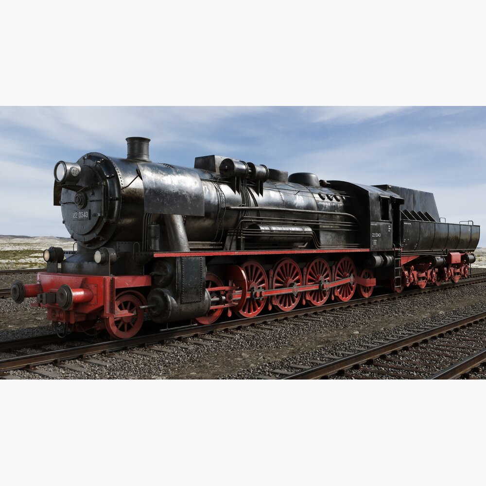 Classic Steam Locomotive Modello 3D