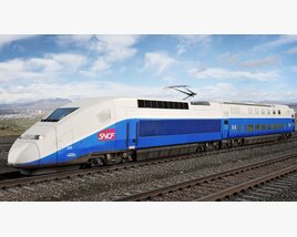 Modern High-Speed Train 3D-Modell