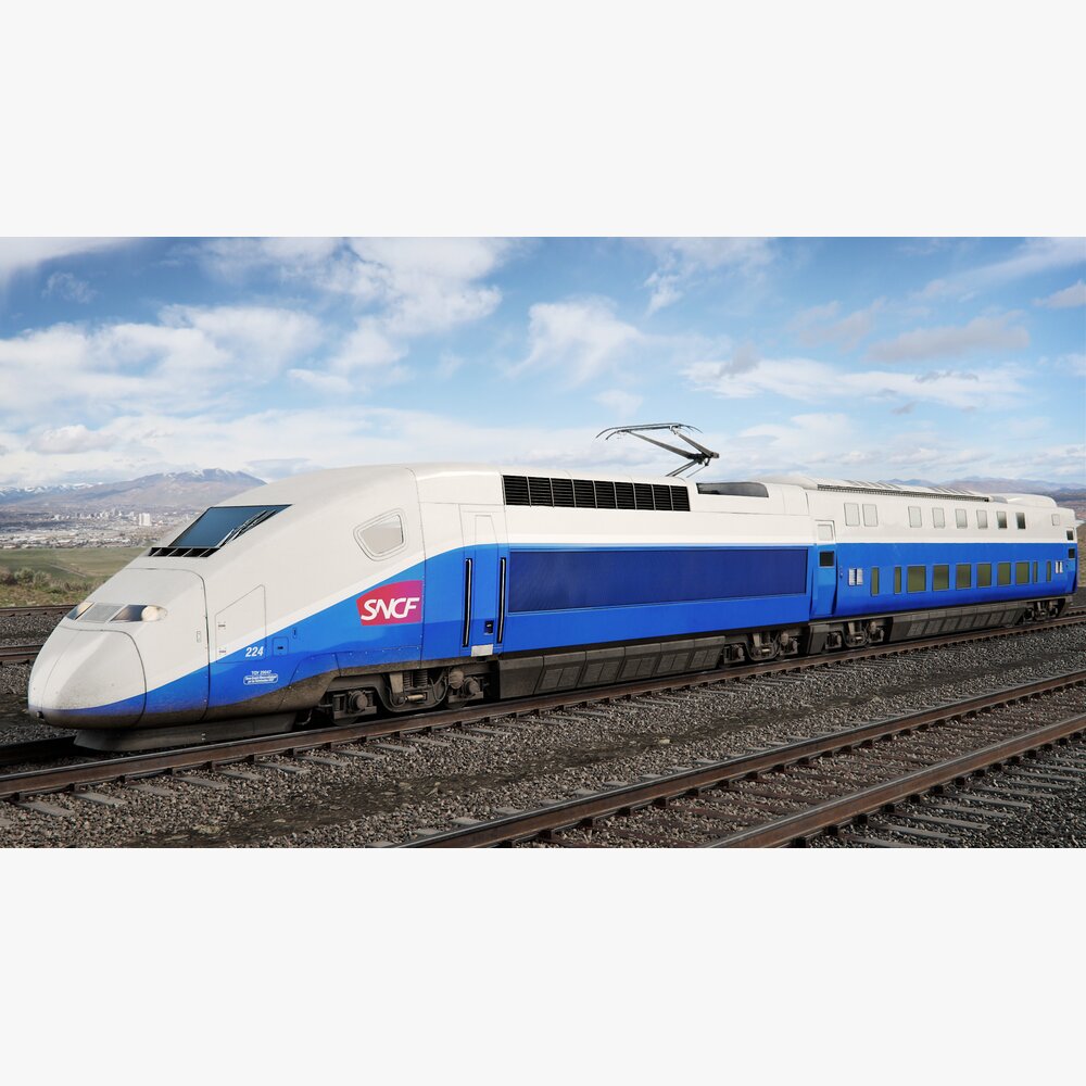 Modern High-Speed Train Modèle 3D