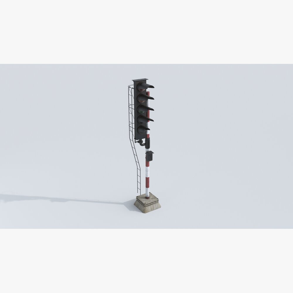 Railroad Signal Lights Structure 3D-Modell