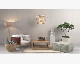 Modern Living Room Decor 05 3D-Modell