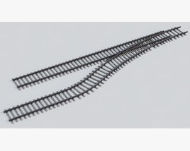 Railway Train Tracks Modello 3D
