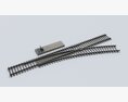 Railroad Switch Track 3D-Modell