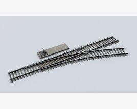 Railroad Switch Track Modello 3D