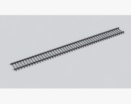 Railway Track Section Modèle 3D