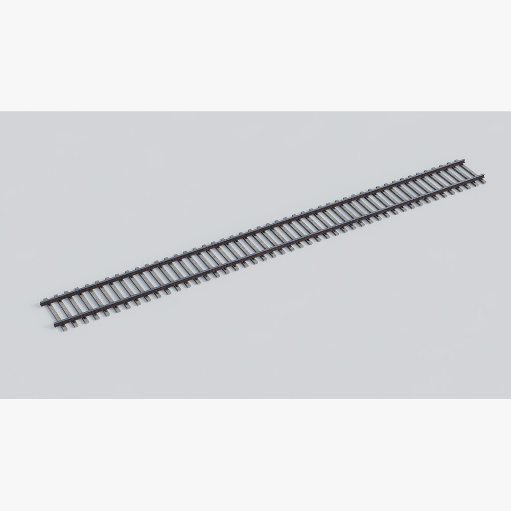 Railway Track Section 3D model